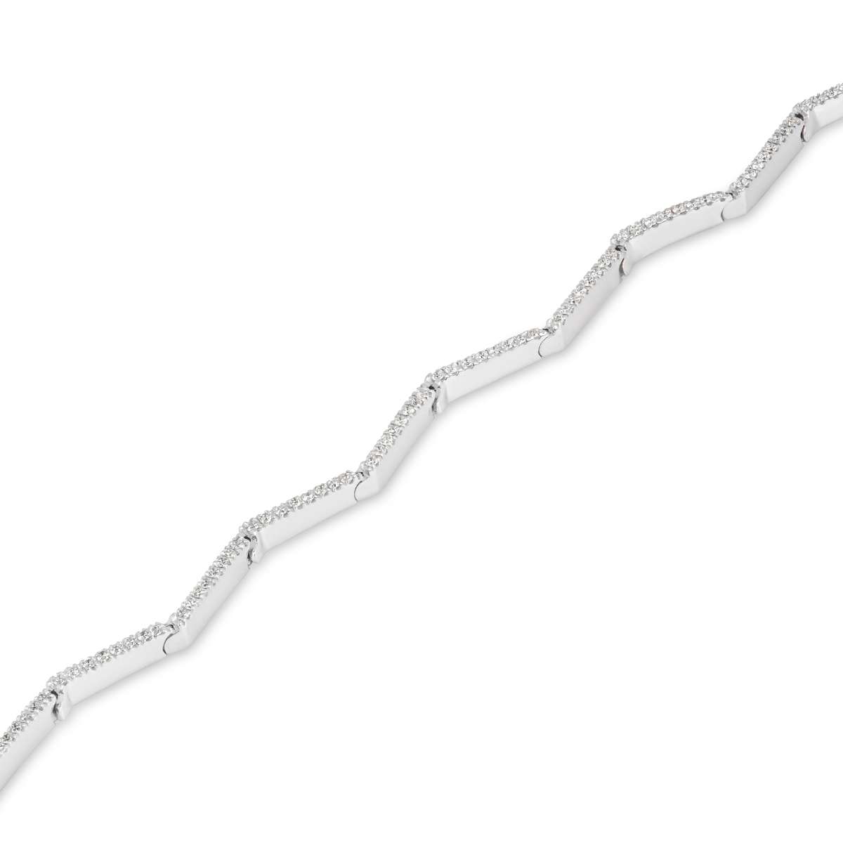 White Gold Diamond Line Bracelet 1.02ct TDW
